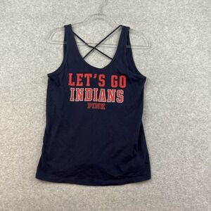 Victoria's Secret PINK Cleveland Indians Lets Go MLB Tank Top Straps S 5th Ocean